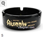Hotel Aladdin, Las Vegas Nevada Glass Ashtray