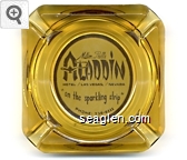 Milton Prell's Aladdin, Hotel / Las Vegas, / Nevada, ''on the sparkling strip'', Phone: 736-0111 Glass Ashtray