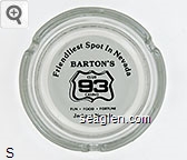 Friendliest Spot In Nevada, Barton's Club 93 Casino, Fun - Food - Fortune, Jackpot, Nevada Glass Ashtray