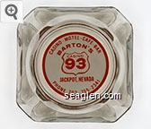 Casino - Motel - Cafe - Bar, Barton's Casino 93, Jackpot, Nevada, Phone 702 - 755-2341 Glass Ashtray