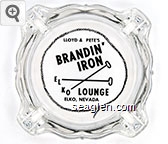 Lloyd & Pete's, Brandin' Iron Lounge, Elko, Nevada Glass Ashtray