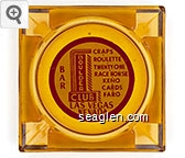 Bar, Craps - Roulette - Twenty One - Race Horse Keno - Cards - Faro, Las Vegas Nevada Glass Ashtray