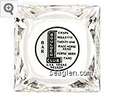 Bar, Craps - Roulette - Twenty One - Race Horse Keno - Horse Book - Faro, Las Vegas Nevada Glass Ashtray
