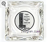 Boulder Club, Tango - Roulette - Race Horse Keno - Twenty One - Las Vegas Nev. Glass Ashtray