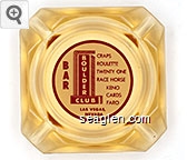Bar, Craps - Roulette - Twenty One - Race Horse Keno - Cards - Faro, Las Vegas, Nevada Glass Ashtray