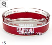Las Vegas, Nevada, Sam Boyd's California Hotel and Casino Glass Ashtray