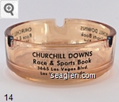 Churchill Downs, Race & Sports Book, 3665 Las Vegas Blvd., Las Vegas, Nevada Glass Ashtray