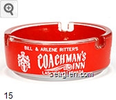 Bill & Arlene Ritter's Coachman's Inn, Las Vegas, Nevada Glass Ashtray