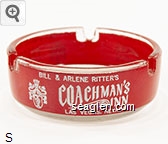 Bill & Arlene Ritter's Coachman's Inn, Las Vegas, Nevada Glass Ashtray