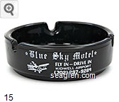 Blue Sky Motel, Fly In - Drive In, Kidwell Airport, (702) 297-9289 Glass Ashtray