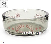 Crystal Palace Gambling Hall, The 24 Hour Bright Spot, Restaurant - Bar - Motel Ph. 702-298-2522, Laughlin, Nev. Keno, Bingo, Slots, 21, Poker, Craps Glass Ashtray