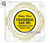 Stolen From Chaparral Bar Inc., 7490 Reno Hwy., Fallon, Nev. Glass Ashtray