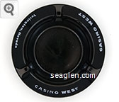 Casino West, Yerington, Nevada Glass Ashtray