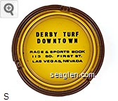 Derby Turf Downtown, Race & Sports Book, 113 So. First St., Las Vegas, Nevada Glass Ashtray