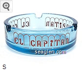 El Capitan, Lodge & Casino Hawthorne, Nevada Glass Ashtray