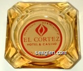 Downtown 6th & Fremont St., El Cortez Hotel & Casino, Las Vegas, Nevada Glass Ashtray