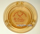 Sportsmen's Headquarters, El Cortez Hotel & Casino, Downtown Las Vegas Glass Ashtray