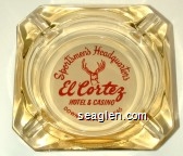 Sportsmen's Headquarters, El Cortez Hotel & Casino, Downtown Las Vegas Glass Ashtray