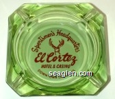 Sportsmen's Headquarters, El Cortez Hotel & Casino, Downtown Las Vegas Glass Ashtray