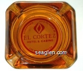 Downtown 6th & Fremont St., El Cortez Hotel & Casino, Las Vegas, Nevada Glass Ashtray