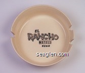 El Rancho Motels Reno, 2 Locations - 3310 S. Virginia Rd. - FA 2-8565, 777 E. 4th St. - FA 3-1031 Porcelain Ashtray