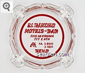 El Rancho Motels - Bar, 3310 So. Virginia, 777 E. 4th, Ph. FA. 2-8565, 3-1031, Reno Glass Ashtray