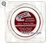 Exchange Club and Famous Amargosa Restaurant, Saloon - Gambling - Slots, The Bar On The Corner, Nevada's Gateway to Death Valley, Beatty, Nevada Glass Ashtray