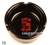 Four Aces Glass Ashtray