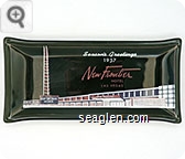 Seasons Greeting 1957 New Frontier Hotel Las Vegas Glass Ashtray