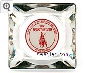 At the Sign of the Pitching Red Horse, New Frontier Club, Reno, Nevada Glass Ashtray