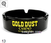 Gold Dust Casino, Reno, Nevada Glass Ashtray