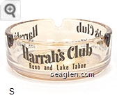Harrah's Club, Reno and Lake Tahoe Glass Ashtray