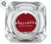 Harrah's, Reno and Lake Tahoe Glass Ashtray