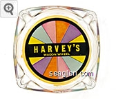 Harvey's Wagon Wheel Glass Ashtray