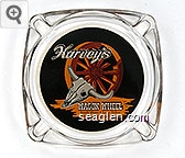 Harvey's Wagon Wheel South Shore . Lake Tahoe, Stateline, Nevada Glass Ashtray