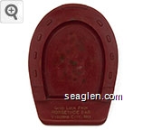 Good Luck From Horseshoe Bar, Virginia City, Nev. Bakelite Ashtray