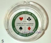 Harolds Club Reno, Read ''I Want To Quit Winners'', By Harold S. Smith Sr Glass Ashtray