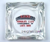 Reno, Biggest Little City in the World, Harold's Club, Compliments of Leo's Bar Glass Ashtray