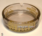 Binions Horseshoe, Hotel & Casino, See $1,000,000 in Cash!, In The Horseshoe Casino, Authentic Mexican Food, Sombrero Room, Las Vegas, Nevada Glass Ashtray