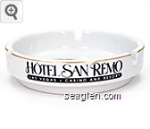 Hotel San Remo, Las Vegas - Casino and Resort Porcelain Ashtray