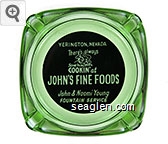 Yerington, Nevada, There's always Something Cookin' at John's Fine Foods, John & Naomi Young, Fountain Service Glass Ashtray