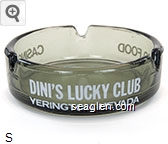Dini's Lucky Club, Yerington, Nevada, Good Food, Casino Glass Ashtray