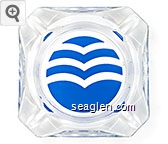 (Wave logo) Glass Ashtray
