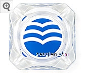 (Wave logo) Glass Ashtray