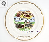 Copper Country, Liberty Pit Ruth, White Pine County, Nevada, Concentrator McGill, Smelter McGill, McGill Club, McGill Nev., Commercial Club, Ruth, Nev. Porcelain Ashtray