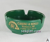 Rainbow Casino & Bingo, Nekoosa, WI, 1-800-782-4560 Plastic Ashtray