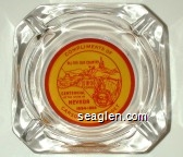 Compliments of Carson City Nugget, All for our Country, 100 Years, Centennial of the State of Nevada 1864-1964 Glass Ashtray