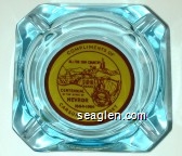 Compliments of Carson City Nugget, All for our Country, 100 Years, Centennial of the State of Nevada 1864-1964 Glass Ashtray