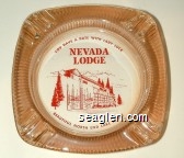 You Have a Date With Lady Luck, Nevada Lodge, Beautiful North End Lake Tahoe Glass Ashtray
