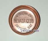 Reno, Nevada Club, Crystal Bay Metal Ashtray